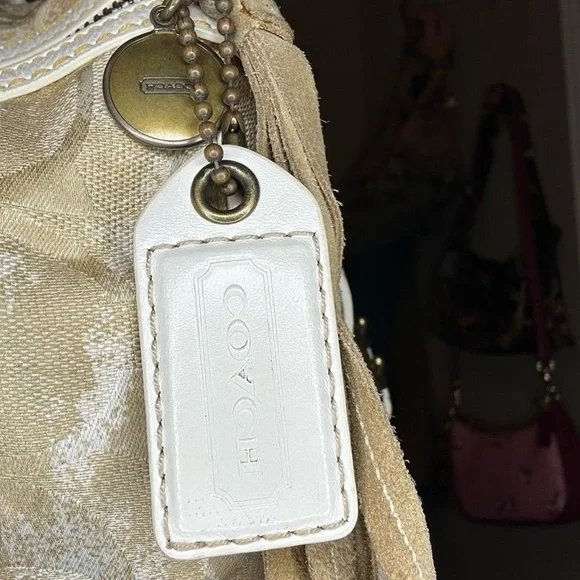 Coach Cream and Tan Satchel Limited Edition 2006 Tie Dye - Picture 3 of 8